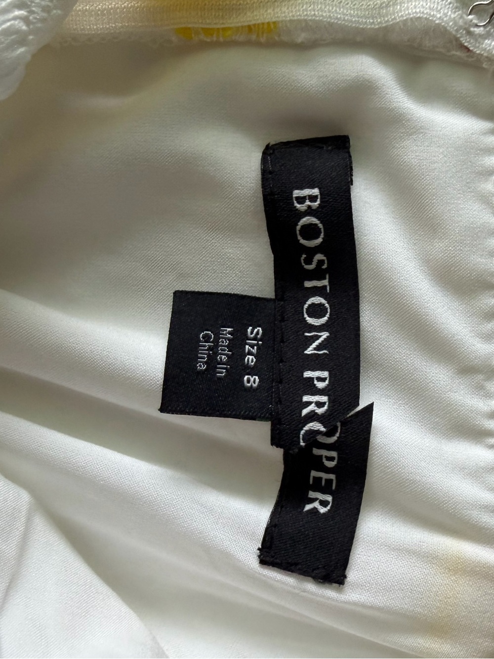 NWOT, Boston Proper, Size 8, Daisy Lace Maxi Dress in White & Yellow - Picture 11 of 16